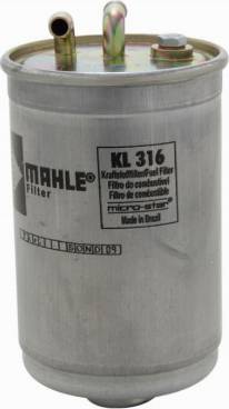 MAHLE KL 316 - Degvielas filtrs adetalas.lv