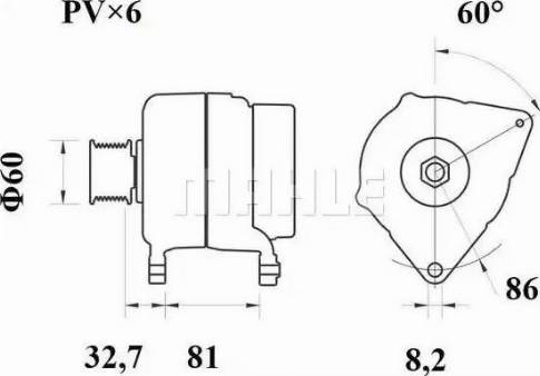 MAHLE MG 105 - Ģenerators adetalas.lv