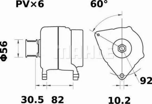 MAHLE MG 34 - Ģenerators adetalas.lv