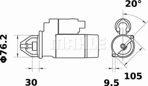 MAHLE MS 441 - Starteris adetalas.lv