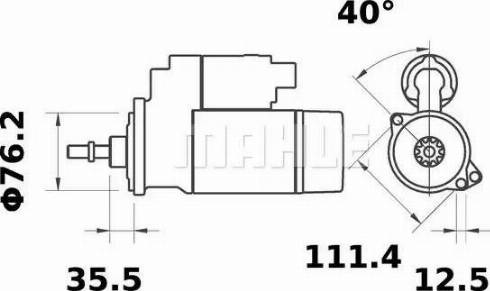 MAHLE MS 371 - Starteris adetalas.lv