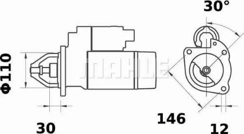 MAHLE MS 187 - Starteris adetalas.lv