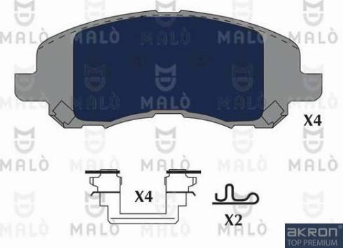 AKRON-MALÒ 1051224 - Bremžu uzliku kompl., Disku bremzes adetalas.lv