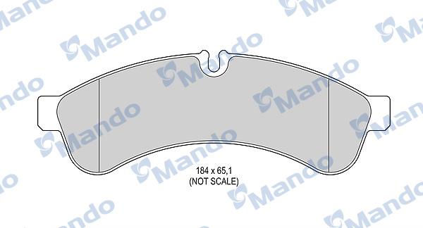 Mando MBF015967 - Bremžu uzliku kompl., Disku bremzes adetalas.lv