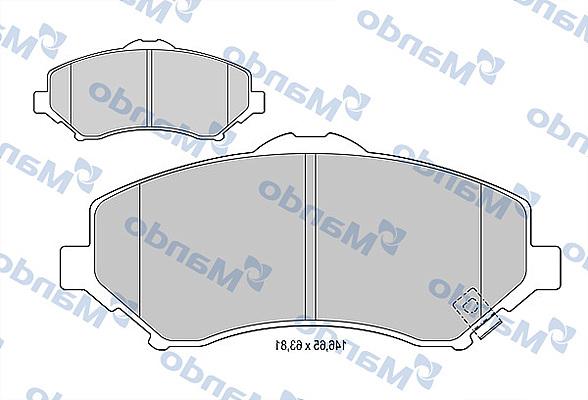 Mando MBF015453 - Bremžu uzliku kompl., Disku bremzes adetalas.lv