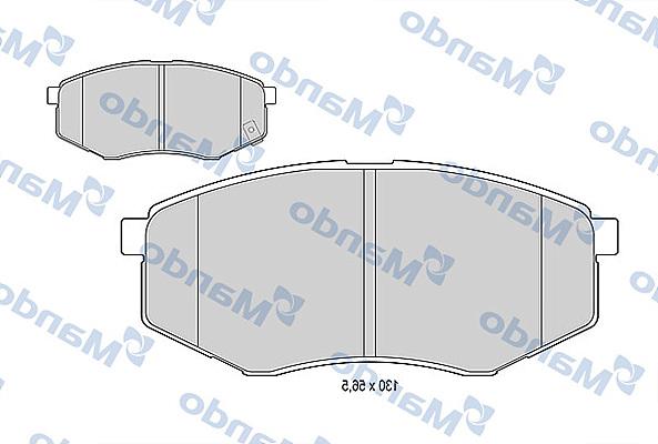 Mando MBF015553 - Bremžu uzliku kompl., Disku bremzes adetalas.lv