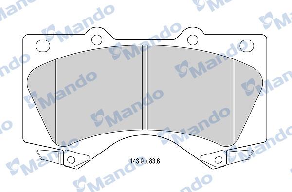 Mando MBF015619 - Bremžu uzliku kompl., Disku bremzes adetalas.lv