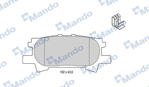 Mando MBF015613 - Bremžu uzliku kompl., Disku bremzes adetalas.lv