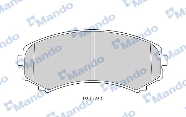 Mando MBF015633 - Bremžu uzliku kompl., Disku bremzes adetalas.lv