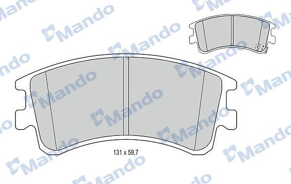 Mando MBF015637 - Bremžu uzliku kompl., Disku bremzes adetalas.lv