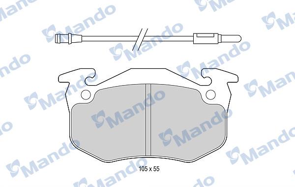 Mando MBF015065 - Bremžu uzliku kompl., Disku bremzes adetalas.lv