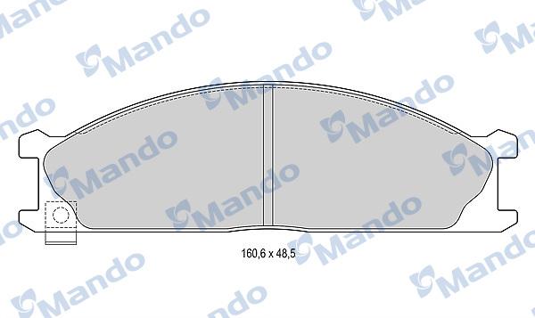 Mando MBF015008 - Bremžu uzliku kompl., Disku bremzes adetalas.lv