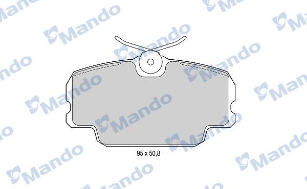 Mando MBF015084 - Bremžu uzliku kompl., Disku bremzes adetalas.lv