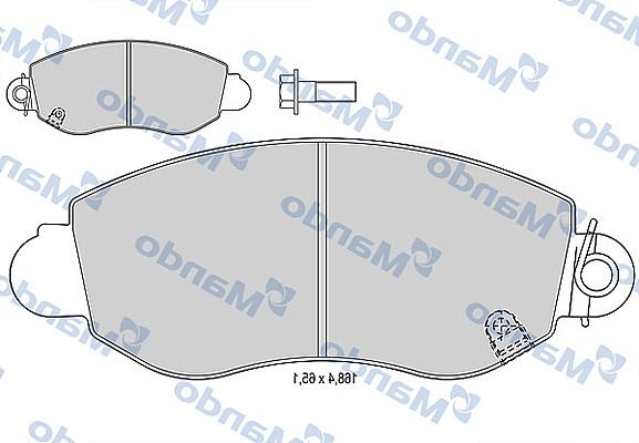 Mando MBF015024 - Bremžu uzliku kompl., Disku bremzes adetalas.lv