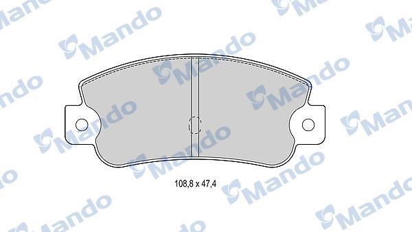 Mando MBF015072 - Bremžu uzliku kompl., Disku bremzes adetalas.lv