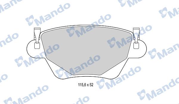 Mando MBF015152 - Bremžu uzliku kompl., Disku bremzes adetalas.lv