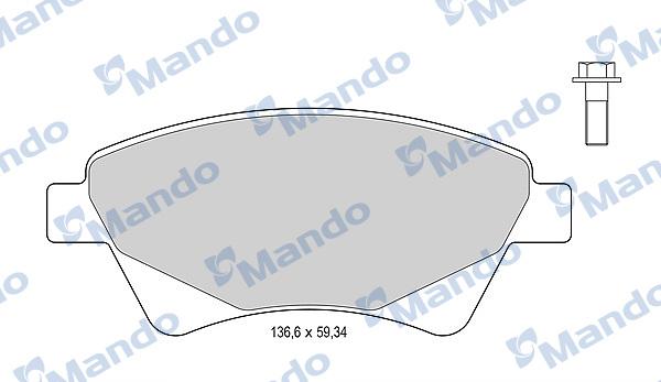 Mando MBF015180 - Bremžu uzliku kompl., Disku bremzes adetalas.lv