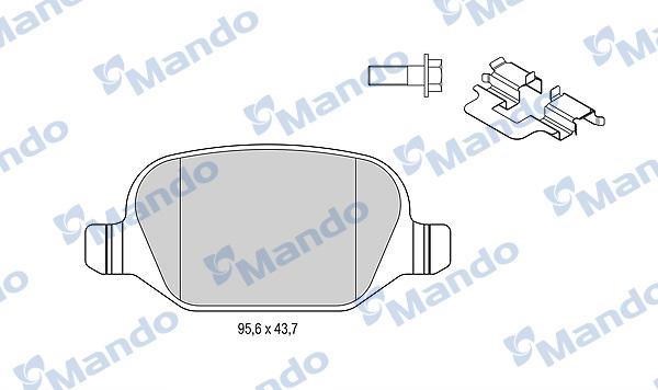 Mando MBF015171 - Bremžu uzliku kompl., Disku bremzes adetalas.lv