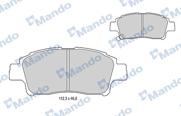 Mando MBF015860 - Bremžu uzliku kompl., Disku bremzes adetalas.lv