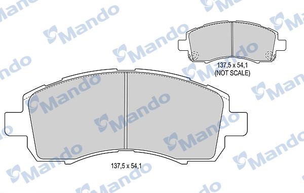 Mando MBF015818 - Bremžu uzliku kompl., Disku bremzes adetalas.lv