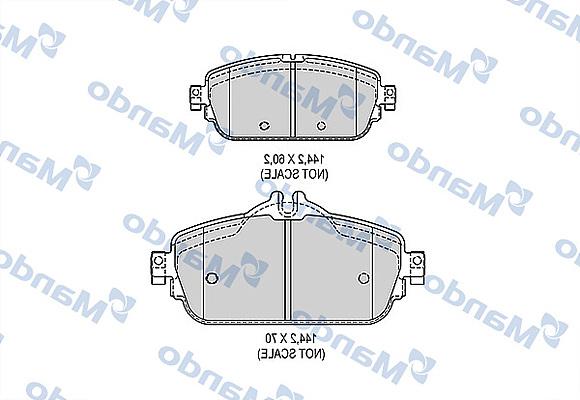 Mando MBF015293 - Bremžu uzliku kompl., Disku bremzes adetalas.lv