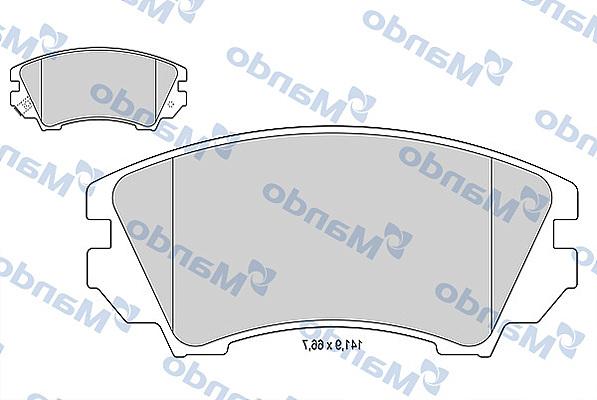 Mando MBF015254 - Bremžu uzliku kompl., Disku bremzes adetalas.lv