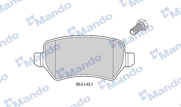 Mando MBF015201 - Bremžu uzliku kompl., Disku bremzes adetalas.lv