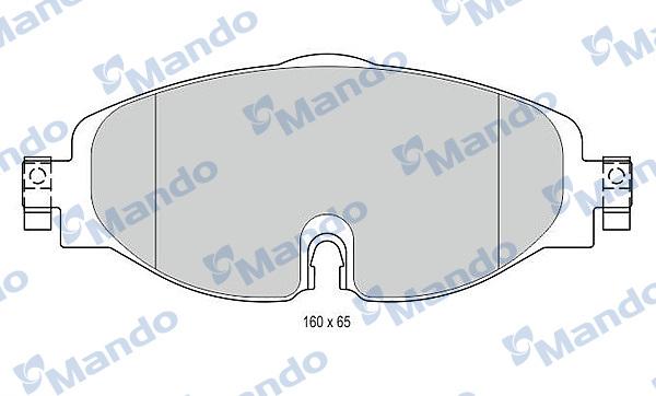 Mando MBF015281 - Bremžu uzliku kompl., Disku bremzes adetalas.lv