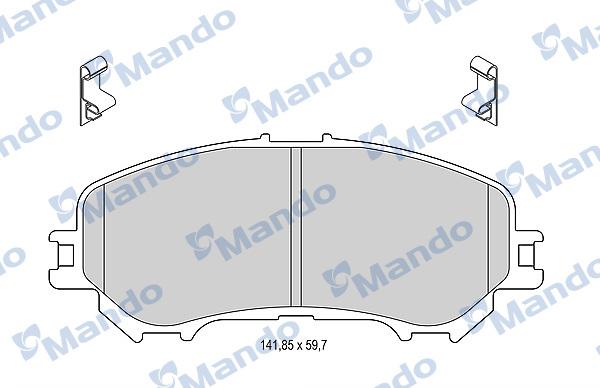 Mando MBF015287 - Bremžu uzliku kompl., Disku bremzes adetalas.lv