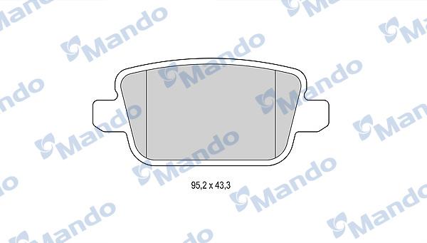 Mando MBF015232 - Bremžu uzliku kompl., Disku bremzes adetalas.lv