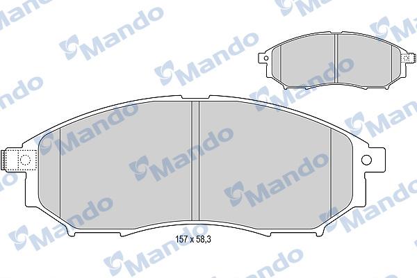 Mando MBF015745 - Bremžu uzliku kompl., Disku bremzes adetalas.lv