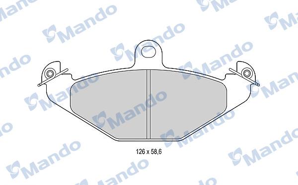 Mando MBF015762 - Bremžu uzliku kompl., Disku bremzes adetalas.lv