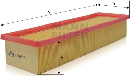 Mann-Filter C 3485/3 - Gaisa filtrs adetalas.lv