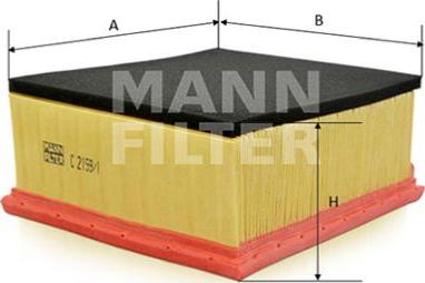 Mann-Filter C 2159/1 - Gaisa filtrs adetalas.lv