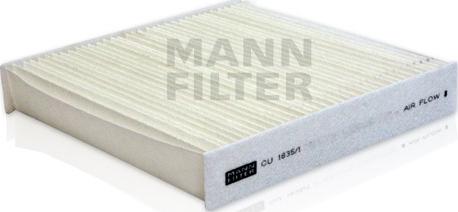 Mann-Filter CU 1835/1 - Filtrs, Salona telpas gaiss adetalas.lv