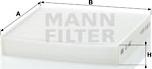 Mann-Filter CU 1827 - Filtrs, Salona telpas gaiss adetalas.lv