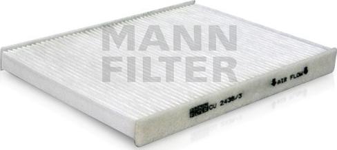 Mann-Filter CU 2436/3 - Filtrs, Salona telpas gaiss adetalas.lv