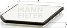 Mann-Filter CU 2525 - Filtrs, Salona telpas gaiss adetalas.lv