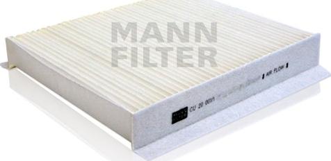 Mann-Filter CU 20 001/1 - Filtrs, Salona telpas gaiss adetalas.lv