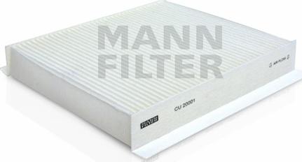 Mann-Filter CU 20 001 - Filtrs, Salona telpas gaiss adetalas.lv