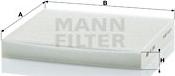 Mann-Filter CU 2362 - Filtrs, Salona telpas gaiss adetalas.lv