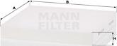 Mann-Filter CU 23 024 - Filtrs, Salona telpas gaiss adetalas.lv