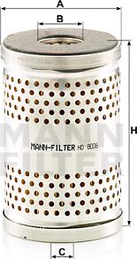 Mann-Filter HD 8006 x - Filtrs, Hidropacēlāja sistēma adetalas.lv