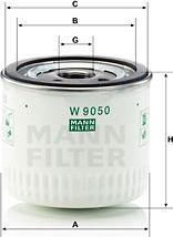 Mann-Filter W 9050 - Eļļas filtrs adetalas.lv