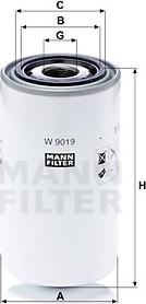 Mann-Filter W 9019 - Eļļas filtrs adetalas.lv