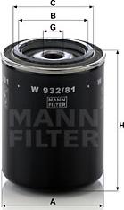 Mann-Filter W 932/81 - Eļļas filtrs adetalas.lv