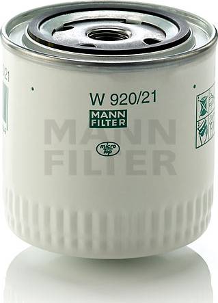 Mann-Filter W 920/21 (10) - Eļļas filtrs adetalas.lv