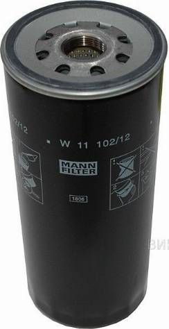 Mann-Filter W 11 102/12 - Eļļas filtrs adetalas.lv