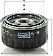 Mann-Filter W 85 - Eļļas filtrs adetalas.lv