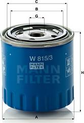 Mann-Filter W 815/3 - Eļļas filtrs adetalas.lv